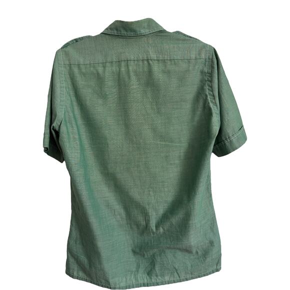 Trumpeter Green Utility Shirt – Vintage Workwear Style S - Picture 2 of 3